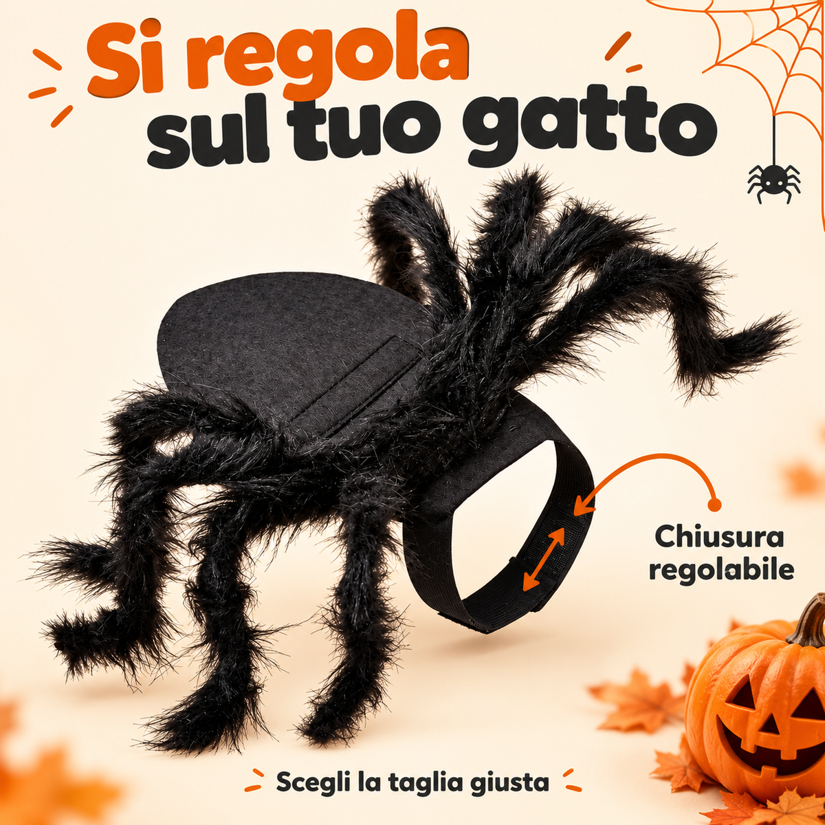 Costume da ragno per gatti