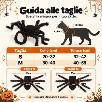 Costume da ragno per gatti